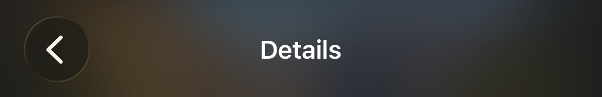 Header blur effect dark